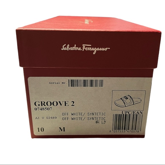 ⛔️ SOLD ⛔️ NEW Salvatore Ferragamo Men’s GROOVE 2 Gancini Pool Slides Sandals 10 - Picture 10 of 13